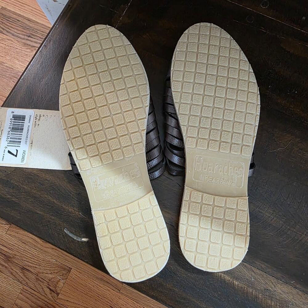 Bearpaw Rosa Pewter Metallic Woven Leather Huarache Slide Sandals Women's Size 7 - Picture 3 of 3